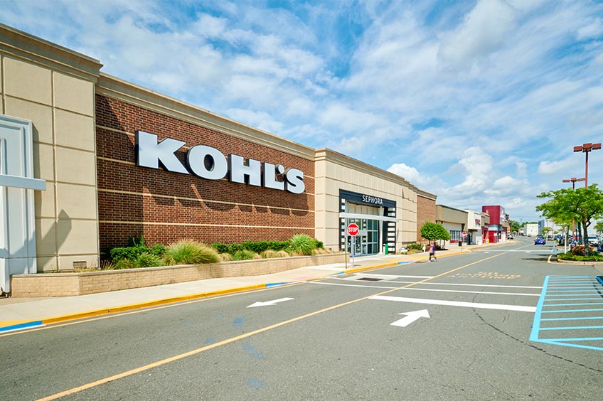 Kohl's storefront at Brunswick Commons shopping center.