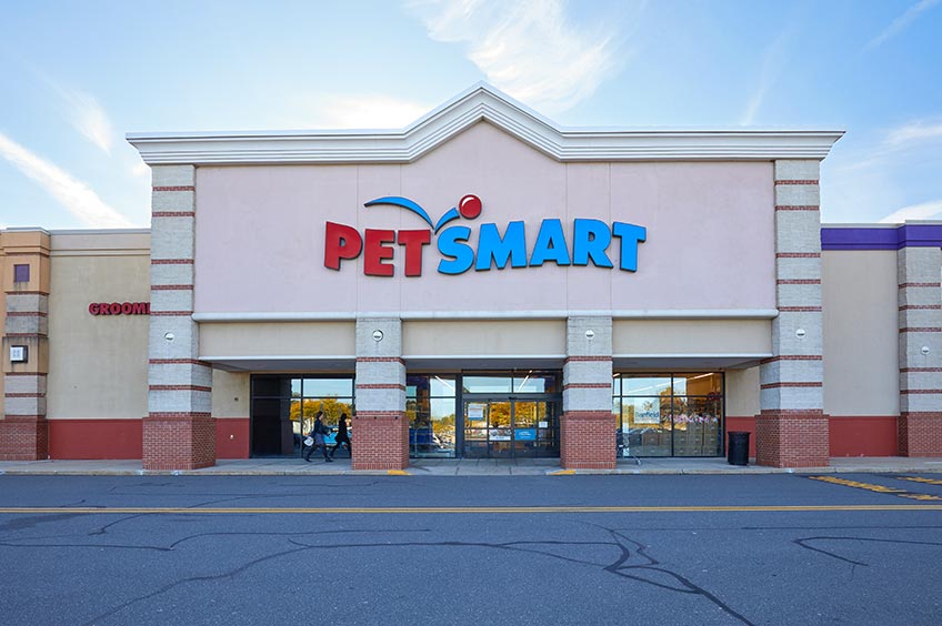 PetSmart storefront at Manalapan Commons shopping center.