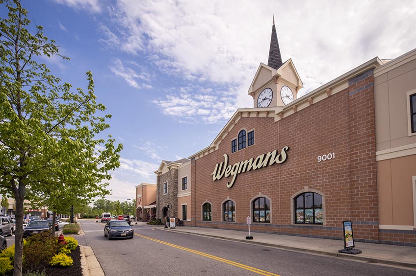 Storefront 1 at Woodmore Towne Centre shopping center.